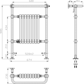 Reina Victoria Radiator 960 x 675mm